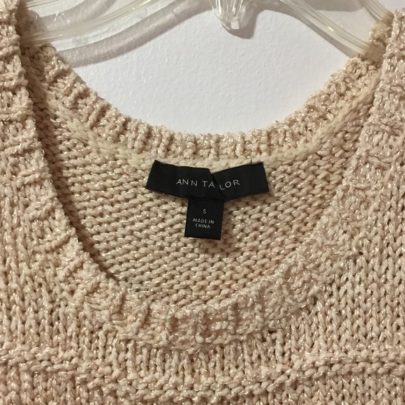 Ann Taylor Cream Sleeveless Sweater - Picture 3 of 4